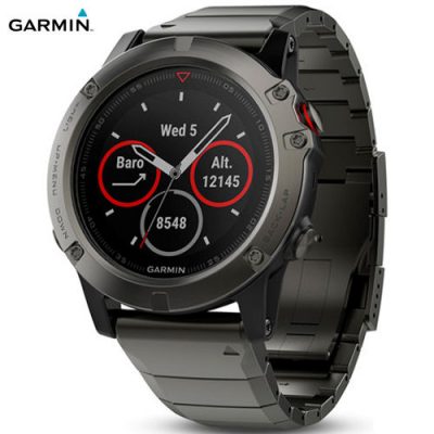 Reloj Garmin Fenix 5X Zafiro gris con correa metálica