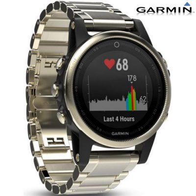 Reloj Garmin Fenix 5S Zafiro dorado con correa metálica